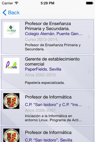 Jose Luis Contioso CV screenshot 3