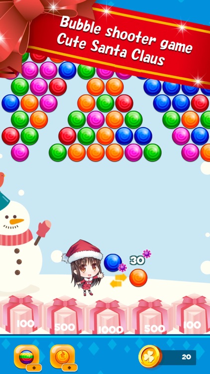 Bubble Shooter Cute Santa