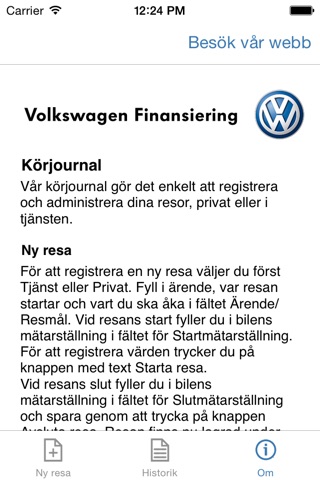 Volkswagen Körjournal screenshot 4