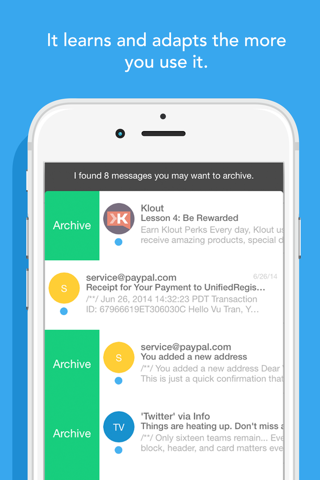 SlideMail – Email app for Gmail, AOL, Exchange, iCloud screenshot 2