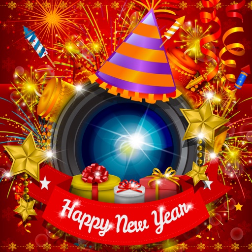 Happy New Year Sticker Photo Camera icon