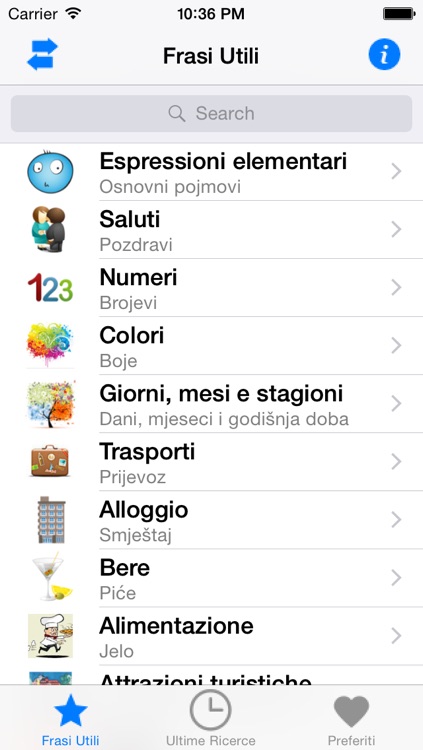 PortosDicty frasi utili italiano-croato con audio madrelingua / Koristne italijansko hrvatske fraze