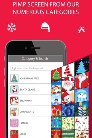 Christmas Wallpaper ® - Beautiful HD Xmas, santa claus, ornaments, design, themes, frames, shelves & backgrounds screenshot 2