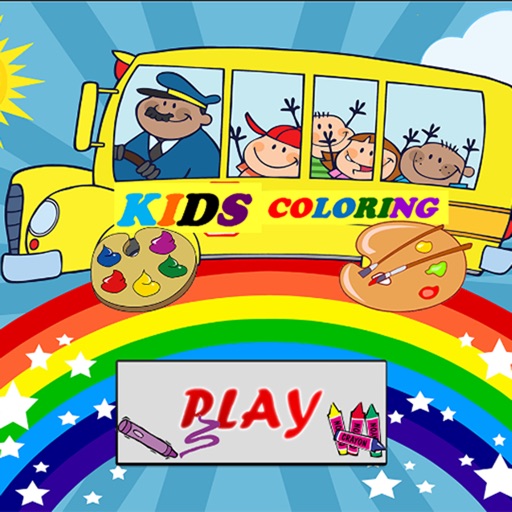 Kids coloring book or games for kindergarten iOS App