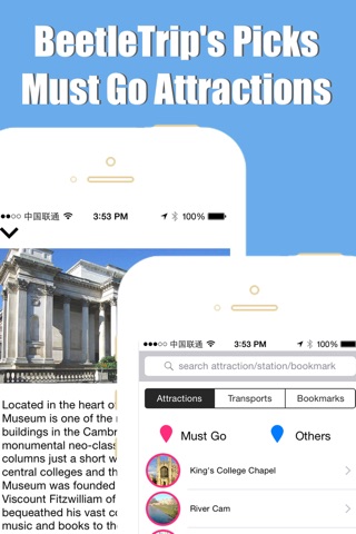 Cambridge travel guide and metro offline city map by Beetletrip Augmented Reality screenshot 4