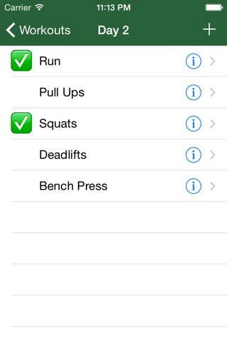 Workout List screenshot 2