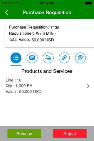 SAP Mobile Purchase Requisition screenshot 3