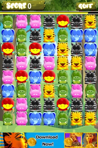 A Jungle Match Mania - Connect Wild Emoji Animals To Win screenshot 4