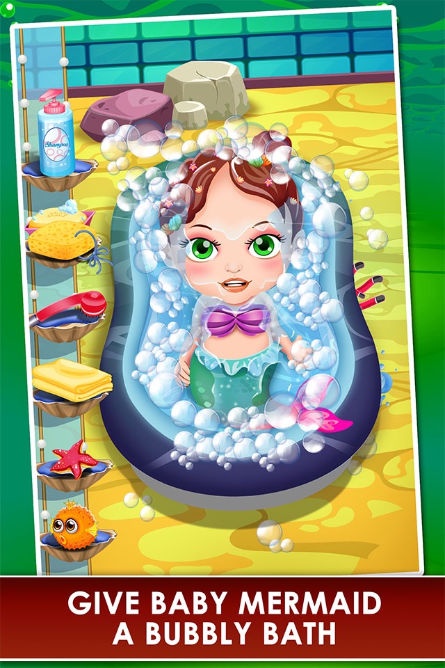 Mermaid Mommy's New Born Baby Doctor - my newborn salon & make-up games for kids 2 screenshot 4