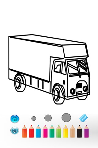 Trucks Coloring Book for Little Children Learn to draw and finger paint color car screenshot 3