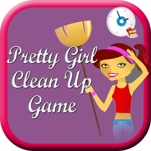 Pretty Girl Clean up Game Icon