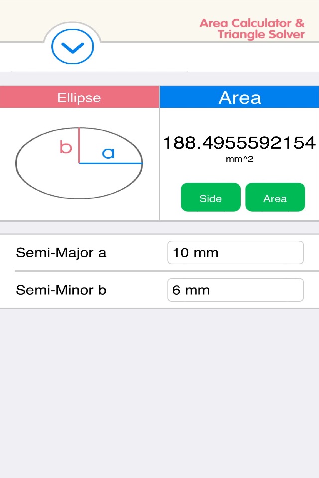 Area Calculator & Triangle Solver - Quadrilateral, Circle, Ellipse, Rectangle screenshot 3