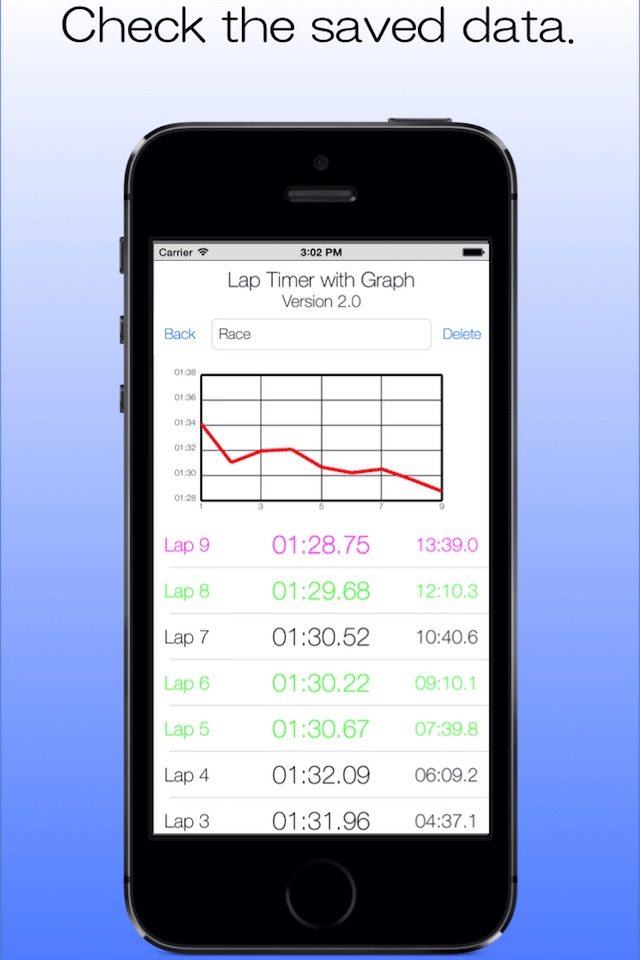 Lap Timer with Graph screenshot 4