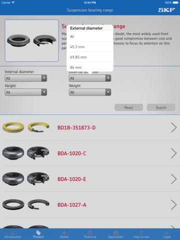 SKF Suspension bearing solutions screenshot 4