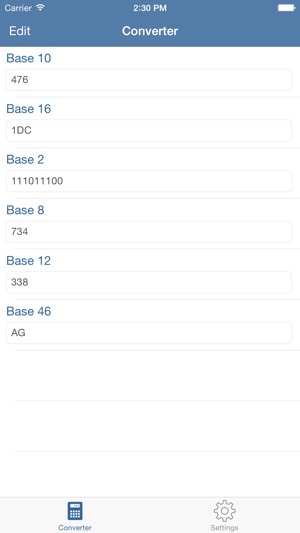 Bases - A Base Converter for iOS