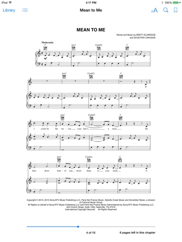 mean to me sheet music by brett eldredge on ibooks mean sheet music