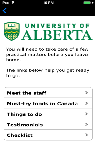 UAlberta ELS Arrival screenshot 4