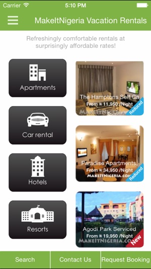 MakeItNigeria Apartment, Car & Hotel Ren