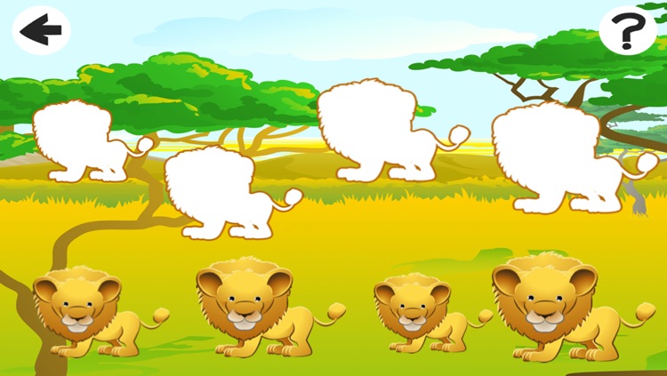 Animals of the Safari Sizing Game: Learn and Play for Children