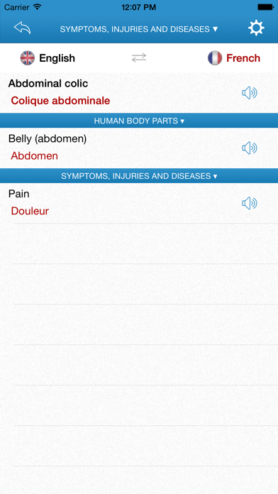English-French Medical Dictionary for Travelers Screenshot 3