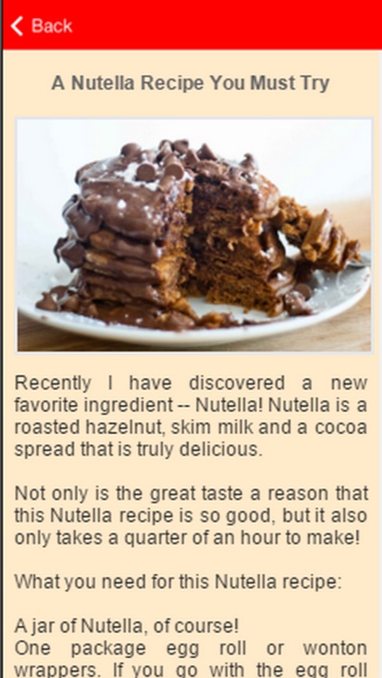 Tasty Nutella Recipes