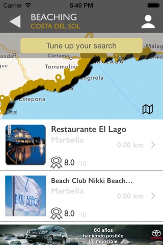 Beaching App Costa del Sol screenshot 2