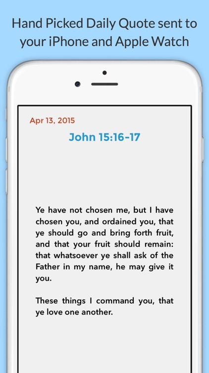 Bible Verses Today - Daily Meditations from the Bible on your Wrist