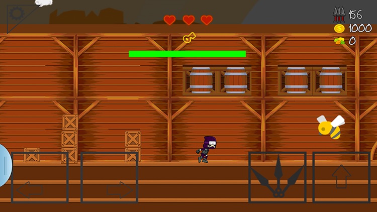 NINJA SIDE 2D (A platform jump n shoot game) screenshot-4