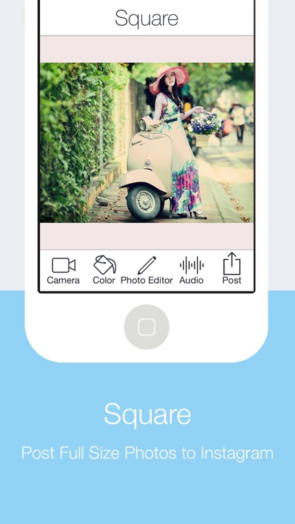 Sqaure Fit for Instasize - Get more likes by adding music and comments to your Bestme Photos