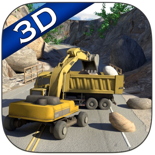 Landslide Rescue Op Excavator - Rockfall Salvage Digger icon