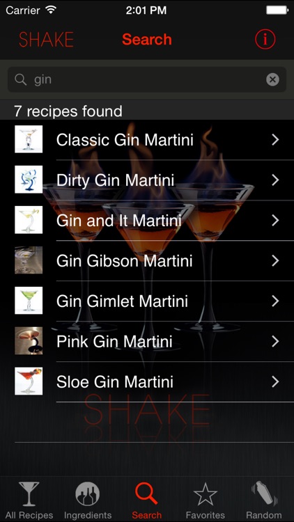 SHAKE : Martini Recipes screenshot-3
