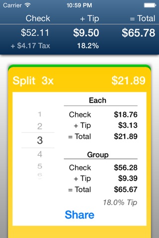 Clear Tip Calculator screenshot 4