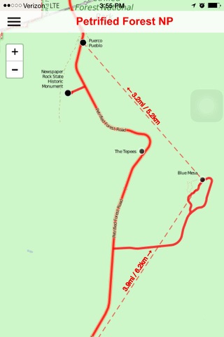Petrified Forest National Park POI Map screenshot 2