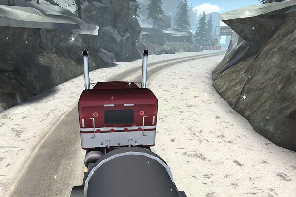 3D Semi Truck Ice Road Racing - eXtreme Nitro Boost Trucks Edition screenshot 2