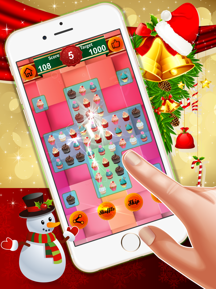 Yummy Cupcake Blitz  - A delicious match 3 game for Christmas