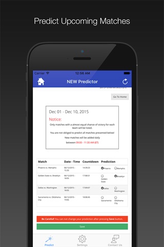 New Predictor for Basketball Matches screenshot 3