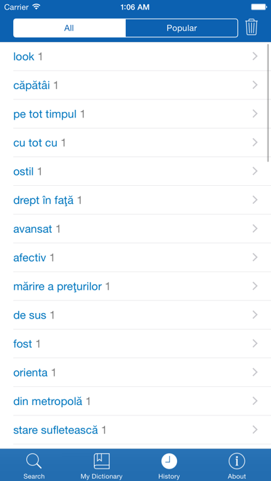 Romanian  English Dictionary + Vocabulary trainer Screenshot 5