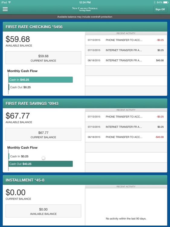 NCF Mobile Banking for iPad