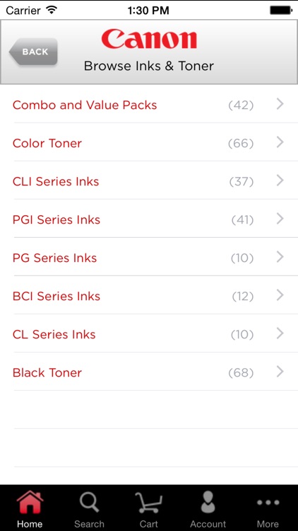 Canon Ink & Toner Finder