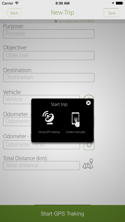 TaxMileage - Track Electronically your Business Trip by GPS, produces a Mile Log for IRS Deduction and Expense Reimbursement report