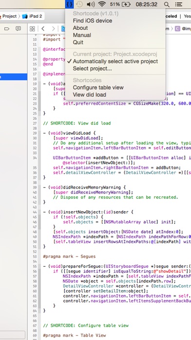download Shortcode: programmer's utility for Xcode apps 4