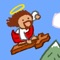 In Snowboarding Jesus, you control Jesus, who is snowboarding