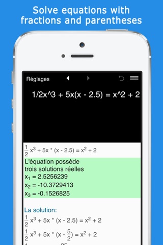 Cubic equation solver screenshot 2