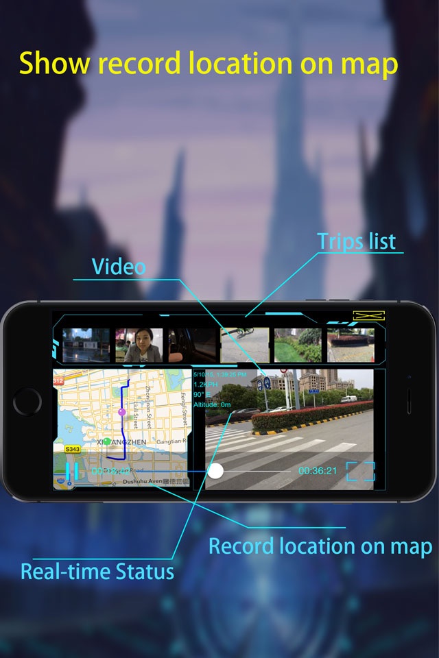 Monect Car Camcorder - with location tracker and smart record library screenshot 2