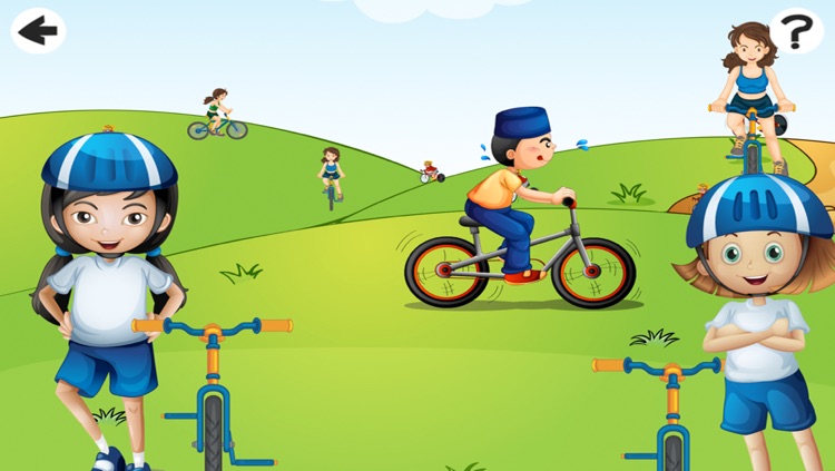 A Bicycle ride: learning game for children with cycles