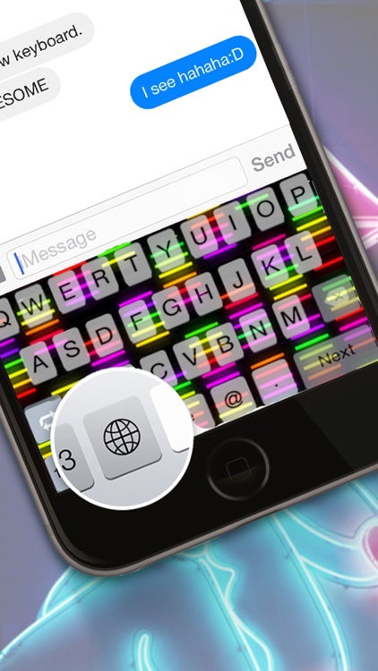 Custom Keyboard Neon : Color & Wallpaper Themes in The Night Lights Mania Style