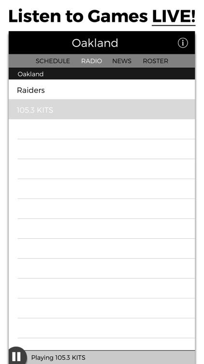 Oakland Football Radio & Live Scores