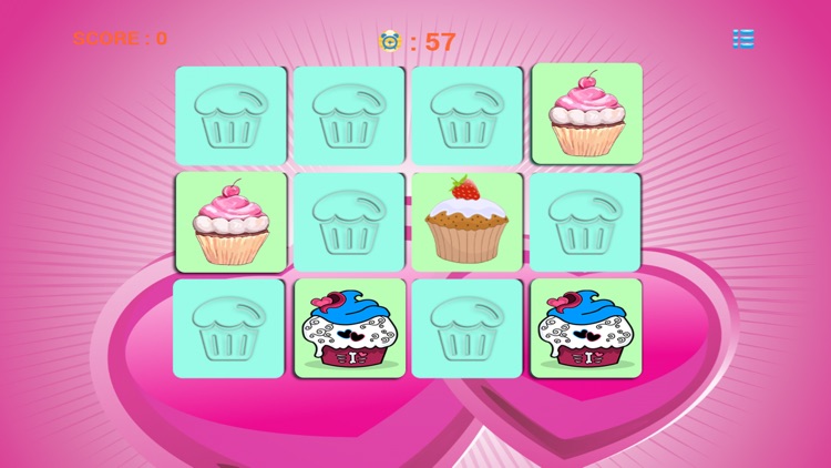 Cupcake Matching - Match 2 Card Game for boy & girl