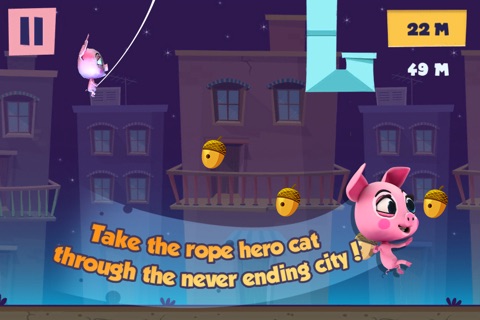 Crazy Rope Swinging Spider Pig – Swing and Fly to Escape from the City screenshot 4