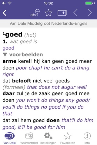 English Dictionary Plus - practical Van Dale Concise dictionary: translate between Dutch and English, check spelling, listen to pronunciation and use words correctly screenshot 4